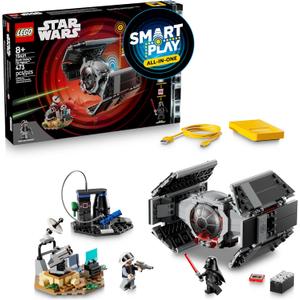 LEGO Star Wars SMART Play: Darth Vaders TIE Fighter Interactive Building Toy - All-in-One Set - Reacts to How You Move and Play with a SMART Brick - Gift for Boys, Girls and Kids Ages 8+ - 75421