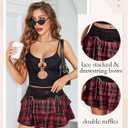 Avidlove Women's Mini Skirt High Waisted Layered Ruffle Skirts Tiered Short Skirt Lingerie Y2K (Medium, Gz889)