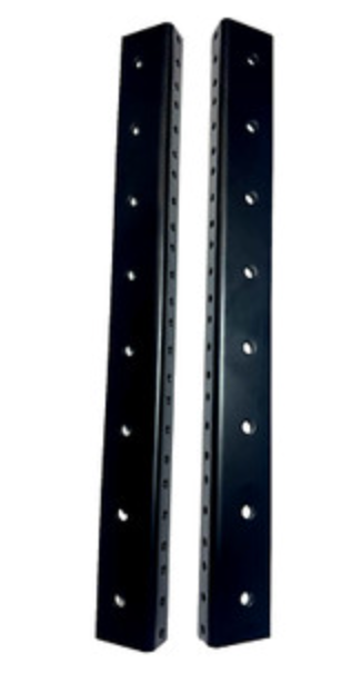 Steel Support Metal Support Bracing Hidden C Bracket for Table Top Live Edge Slab Woodworking, Black Coat Finish, 6 Holes (2 Pack Upgrade, 36 Inch)