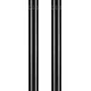 DIIG 1FT Stainless Steel Extension Rod for 1 Inch diameter Rod, Suitable for extension of stainless steel splicing flagpole and curtain rod(Black 2 pack)