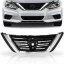 PartsFlow Front Bumper Air Intake Grille Chrome Shell W/Black Insert Upper Grill Assembly Compatible With 2016 2017 2018 Nissan Altima NI1200283