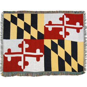 Northwest Maryland State Flag Woven Tapestry Throw Blanket, 48" x 60"