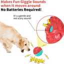Dog Ball for Aggressive Chewers - Interactive Dog Toy Giggle Balls Fun Squeaky Sound to Keep Them Busy, Durable for Small Medium Large Breeds, Rubber Chew Toys, As Seen on TV, Blue & Red