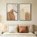 HISPACE Framed Canvas Wall Art,Black Frame 2pc(36l*24w In)