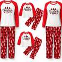 Matching Christmas Pajamas for Family Sets Holiday Jammies Sleepwear Christmas Pjs for Women Men Couples (White, XL)