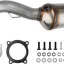 Converter 16595 Fit For A4 2009-2013 2L, A5 2010-2011 2L Q5 2011-2014 2L with 8K0254250 FX, 8K0254253 HX 16595, 49078 Catalyst Convertor