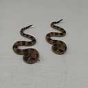 LRCXL Realistic Fake Snakes Toy Soft Rubber Snakes to Keep Birds Away - Rattlesnake Toys for Garden Props to Keep Birds Away, Scare Squirrels, Mice, Pranks Halloween Decoration Props (2 Pack)