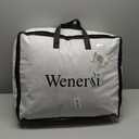 WENERSI Feather Down Fiber Comforter Oversize King Size,Hotel Style Bedding Comforter,750+ Fill Power,1200TC,100% Organic Cotton Fabric,All Season Grey Duvet Insert with 8 Corner Tabs