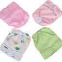 Teamoy Female Dog Diapers for Heat 4-Pack, Reusable Dog Period Diaper Wraps for Incontinence, Training & Housebreaking, Large