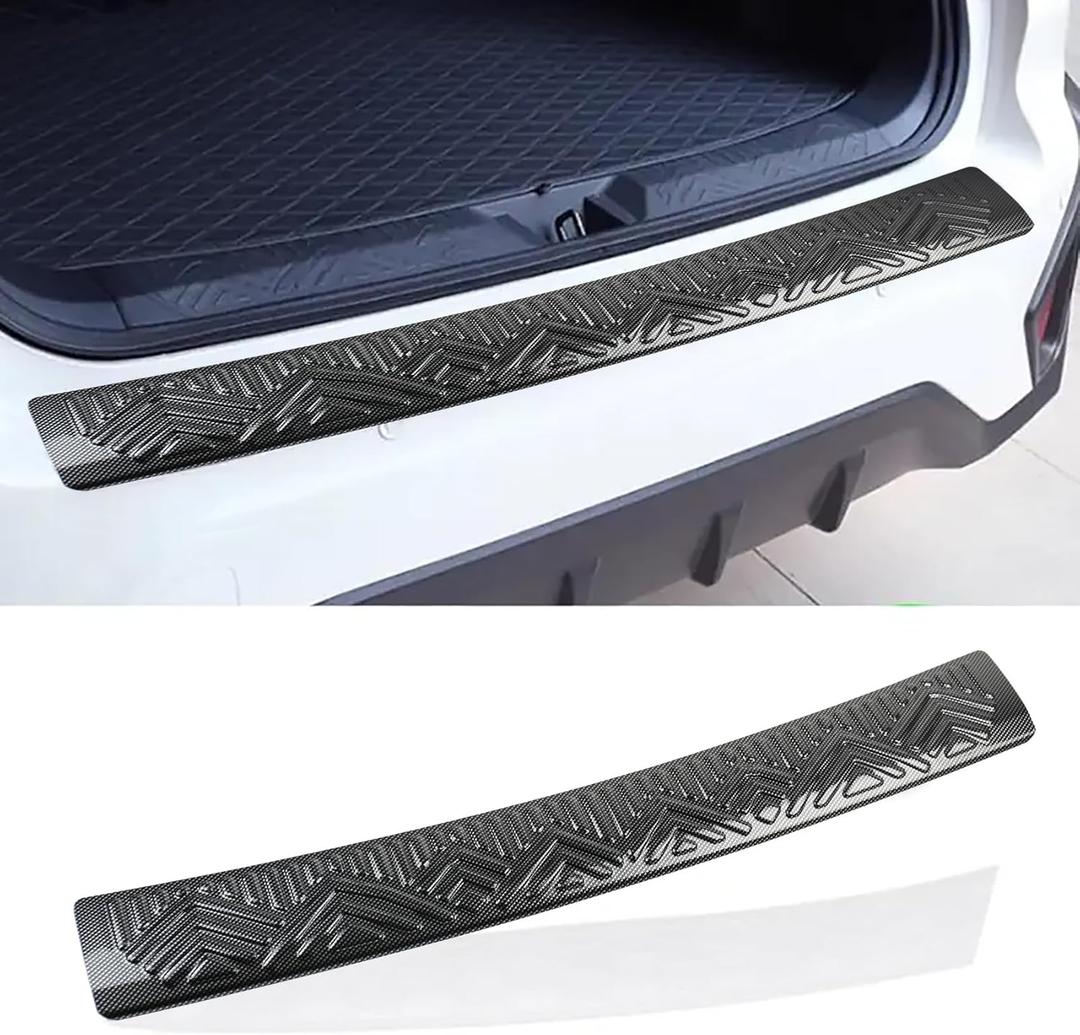 Rear Bumper Protector for Subaru 2024 2025 Crosstrek Car Accessories ABS Plastic Material Carbon Fiber Texture Resistant Trunk Door Entry Guards
