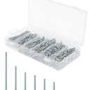 Mr. Pen- Machine Screw Assortment Kit, 370 Pcs: #6-32 Flat Head Phillips Machine Screws, Assorted Wall & Outlet Screws