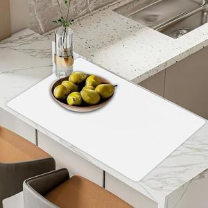 2 Pack 2MM Super Thick Large Silicone Mat, 23.6"x31.5"(80cmx60cm), Non-slip Heat Resistant, Thicken Kitchen Counter Mats, Waterproof Countertop Protector for Craft (Semitransparent)