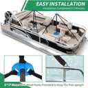 Windproof Boat Cover Support Pole System 2 Pcs with 8 Adjustable Heights Telescoping Steel Furniture Cover Support Poles 18"-57" with Straps Storage Bag