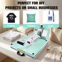 BetterSub 15x15 Heat Press Machine for T-Shirts, Industrial Sublimation & Heat Transfer Digital LCD Control, Teflon Coated Surface, Clamshell Design, Safe Durable (Teal)