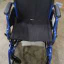 Drive Medical Blue Streak Lightweight Wheelchair - Portable Folding Mobility Aid - Swing-Away Footrests - Desk Arms - Durable Steel Frame - Easy Transport & Storage - 20-Inch Seat