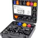 Powerbuilt 22 Piece Cooling System Pressure Tool Kit, Service and Leak Detection for Cars and Trucks, Coolant Adapters, Storage Case 940427