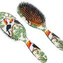 Rock & Ruddle Natural Mixed Boar Bristle Hair Brush for Women and Kids (Large, 21 cm) - Perfect for Wet or Dry Hair, Detangling Smoothing Blowdrying - Designed & Made in UK - Toucans Design