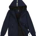SNOW DREAMS Boys Spring Fall Winter Jacket Boys' Outerwear Jackets & Coats Hooded Waterproof Dark Blue Size 8-9