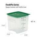 Cambro Food Storage Container (Microwave Safe and BPA-Free) - 4 QT (Quart) Square Food Storage Container (1 pack), 7.5 inches x 7.5 inches