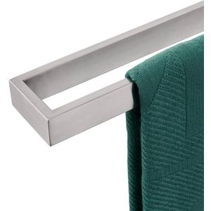 KOKOSIRI Towel Bar Brushed Nickel Bath Towel Hanger Holder 16-Inch Kitchen Rack Stainless Steel for Bathroom Hardware Wall Mount, 1 Pack B4008BR-L16