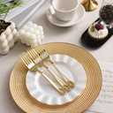 N9R 100PCS Gold Plastic Forks, Solid, Durable and Heavy Duty Gold Plastic Forks Disposable, Perfect Utensils for Parties, Weddings, Thanksgiving, Picnics, Christmas and Daily Use
