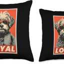 Peekapoo Paw Fun Peekapoo Loyal Dog Vintage Pet Mom Dad Throw Pillow, 18x18, Multicolor
