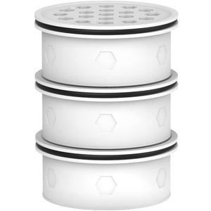 GLACIER FRESH Water Pitcher Filter Replacement for LS Home Dispenser and Pitcher Systems, Reduces Chlorine Taste and Odor, 3 Activated Carbon + Ion Exchange Filters