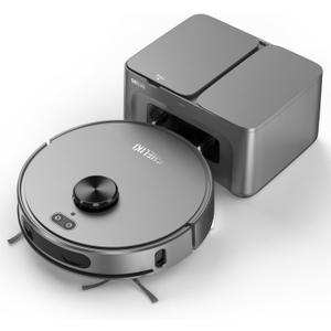 SHELIKI Robot Vacuum and Mop, Robotic Vacuum Cleaner, 70-Day Self-Emptying Super Suction, Quiet, LiDAR Navigation, App & Voice Control
