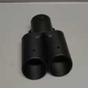 2.5" Inlet Dual Exhaust Tip, Straight Exhaust Pipe with Screw, Stainless Steel Muffler Exhaust, Tail Pipe Muffler Tip, Auto Fashion Modificed Parts, Universal Rear Tip Pipe for Cars (Black) (1 PC, Matte Black #Curved Bevel Mouth)