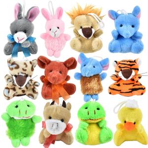 12 Pack Small Stuffed Animals, Mini Plush Keychain Exchange Gifts Pinata Stuffers Party Favors Bulk Toys Treasure Box for Classroom Rewards Carnival Prizes for Kids
