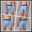 BAMBOO COOL Men's Underwear Boxer Briefs Fly with Built-in 3D Pouch Comfortable Cool Underwear for Men 4 Pack (Black, XXXL)