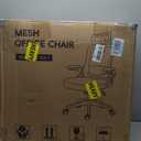 Fizzin Ergonomic Office Chair, 400 LBS Computer Chairs with Adjustable Lumbar Support, Breathable Mesh Desk Chair Ergonomic with Thickened Cushion, Comfy Home Office Desk Chair (Black), Medium