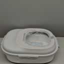 ANVS Airtight Collapsible Pet Food Container With Casters, Scoop and Small Container - Keeps Up To 20lbs Dry Dog Food Fresh (Grey)