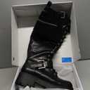 DREAM PAIRS Women's Combat Riding Platform Knee High Boots, Lace Up Fall Lug Sole Gothic Motorcycle Boots with Inside Zipper (7, Black)