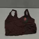 Women’s Longline Sports Bra Wirefree Padded Medium Support Yoga Bras Gym Running Workout Tank Tops Brown XL