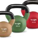 Yes4All Kettlebells 5lbs-65lbs & Kettlebell Sets Adjustable Weights, Kettlebell for Weight Training, Home Workout Equipment with Secure Grip for High Rep, Exercise Equipment (Q. Set 20lb + 25lb + 30lb)