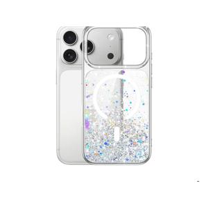 JETech Glitter Case for iPhone 17 Pro Max 6.9-Inch Compatible with MagSafe, Clear Cute Bling Sparkle for Women and Girls, Shiny Shockproof Magnetic Sparkly Phone Cover (Clear)