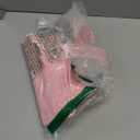 KAMEILONG Women's Large PVC Tote Bag Letters Print Handbags Paper Shoulder Bag Clear Shopping Hobo Bag (Pink)