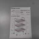 Volnamal Diaper Caddy Organizer, 3-Tier Movable Diaper Cart with Wheels, Newborn Essentials Must Haves, Diaper Caddy for Wipes & Diapers, Baby Registry Search - Plastic White