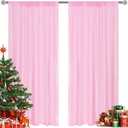 Matte Pink Sequin Backdrop Curtain 2 Pieces 2FTx8FT Glitter Photography Backdrop for Party Wedding Birthday Christmas Decorations