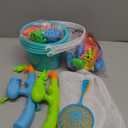 Magnetic Fishing Game Pool Toys for Kids 3-5, Water Table Bathtub Kiddie Party Toy with Pole Rod Net Plastic Floating Fish, Outdoor Toys for Kids Age 3 4 5 6 7 8 Year Old