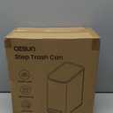 Cesun Small Bathroom Trash Can with Lid Soft Close, Step Pedal, 5 Liter / 1.3 Gallon Stainless Steel Garbage Can with Removable Inner Bucket, Waste Basket for Bathroom, Bedroom (Green)