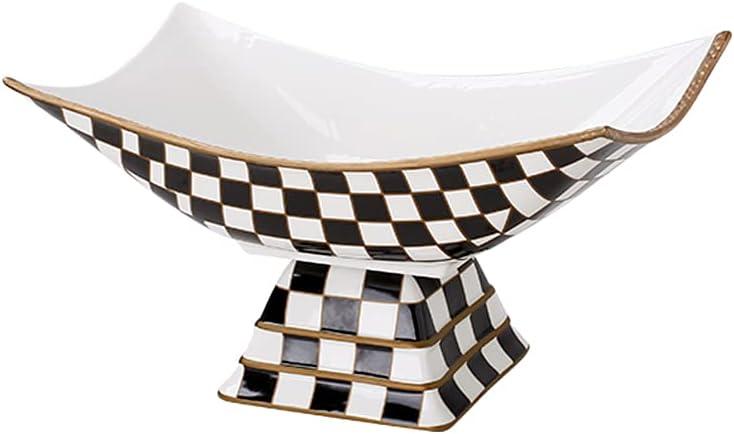 Porlien Checker Fruit Bowl with Stand