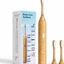 Better & Better Sonic Bamboo Electric Toothbrush for Adults | Rechargeable w/Plant-Based Bristles | Soft Brush Heads Included | 4 Cleaning Modes & Long-Lasting Battery | No Microplastics
