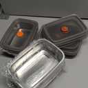 GIUOIDUO 10 Pack Stainless Steel Food Storage Containers with Leak-Proof Lids, 37oz Reusable Metal Meal Prep Lunch Boxes, Stackable, Dishwasher Safe for Snacks, Fruits & On-the-Go Meals, BPA-Free