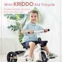 KRIDDO Kids Tricycles Age 24 Month to 4 Years, Toddler Kids Trike for 2.5 to 5 Year Old, Gift Toddler Tricycles for 2-4 Year Olds, Trikes for Toddlers, Sporty Styling, White