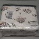 RUVANTI Flannel Sheets Queen Size - 100% Cotton Double Brushed Bed Sheets, Deep Pockets 16 Inches Queen Sheet Set, All Seasons Breathable & Extra Soft - Warm & Cozy, 4 Piece, Hilly Huts