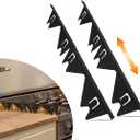 FLSEPAMB Stainless Steel Stove Gap Covers (2 Pack), Adjustable Oven Side Gap Filler, Heat Resistant, Easy to Clean for Countertop and Electric Stove, Adjustable Length 13.8'' to 27.5'', Width 0.79"