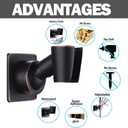 Shower Head Holder Adjustable Handheld Shower Head Bracket Adhesive Shower Wall Mount Holder Brass Shower Wand Holder Oil-Rubbed Bronze, Glue Installation