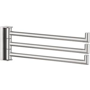 Angle Simple Swivel Hand Towel Holder 3 Bars Brushed Nickel, 304 Stainless Steel Hand Towel Rack for Bathroom Wall Mount